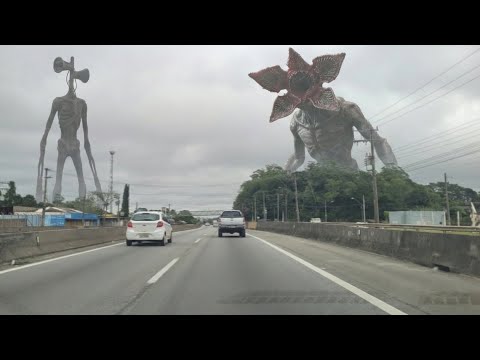 Giant Siren Head or Giant Demogorgon (Horror Short Video)
