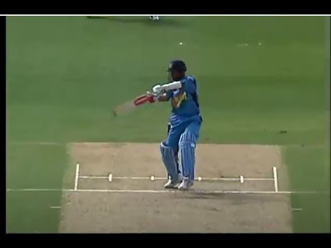 Virender Sehwag takes advantage of his luck Brett Lee 2003 World Cup