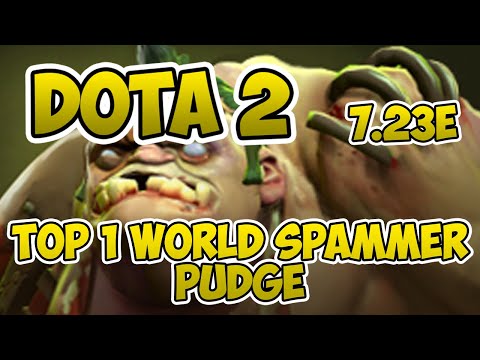Top 1 World Pudge Spammer [5500+ Matches] [Dota 2] [7.23e] [Gameplay]