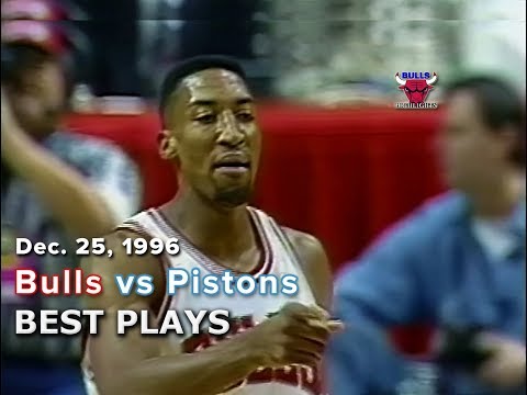 December 25, 1996 Bulls vs Pistons highlights