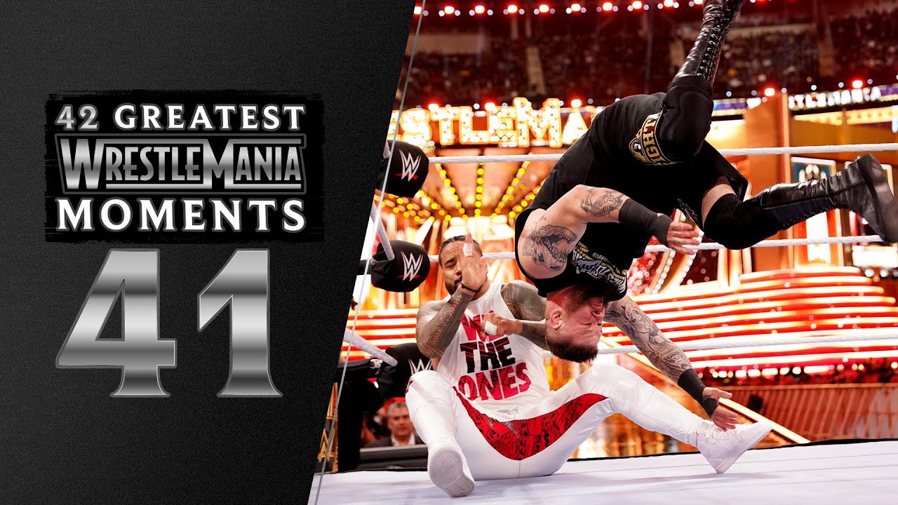 Kevin Owens & Sami Zayn end Usos’ record reign | WrestleMania 39: 42 Greatest WrestleMania Moments