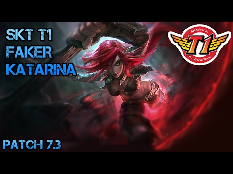 Skt T1 Faker Katarina Mid vs Ekko - Patch 7.3 (RANKED)