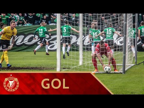 GKS Bełchatów - Widzew Łódź 1:0 - gol P. Czajkowskiego