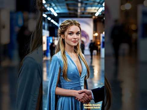 Futuristic Fashion Education: Humanoid Robot in Velvet Cloak Dress with Designer #shorts