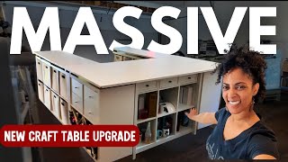 GIANT DIY Craft Table Island Build! | The Ultmate Workspace Upgrade | The Best Budget Island