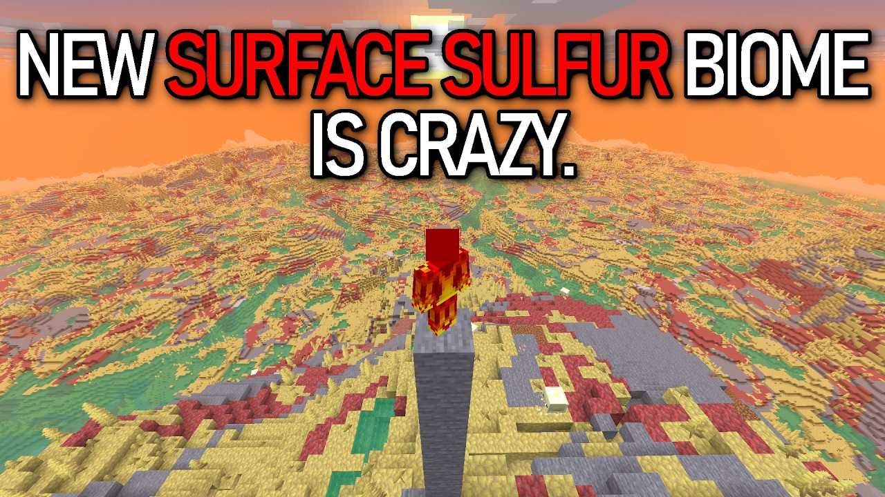 Surface sulfur biome on Minecraft Java 26.2 seed 934598