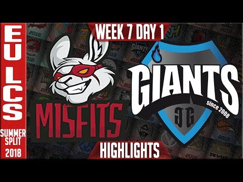 MSF vs GIA Highlights [re-upload] | EU LCS Summer 2017 Week 7 Day 1 | Misfits vs Giants