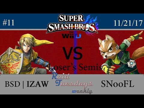 RAID Tuesdays #11 - SSB4 - BSD | IzAw (Link) vs SNooFL (Fox) - Loser's Semis