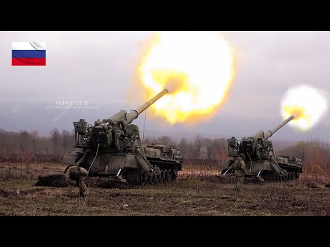 BRUTAL FIRE ‼️ Russian Army Firing Self Propelled Artillery to Destroyed Target With Powerful Bomb