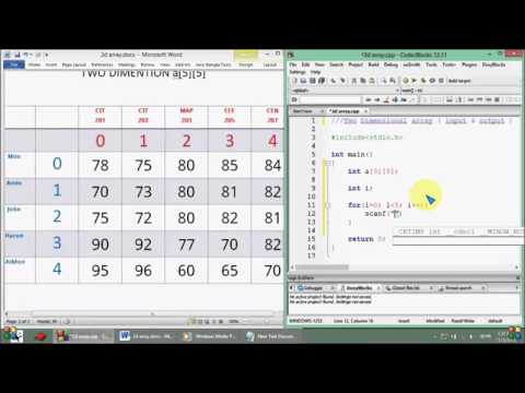 Bangla C programming tutorial 50 Two Dimensional array input & output   YouTube