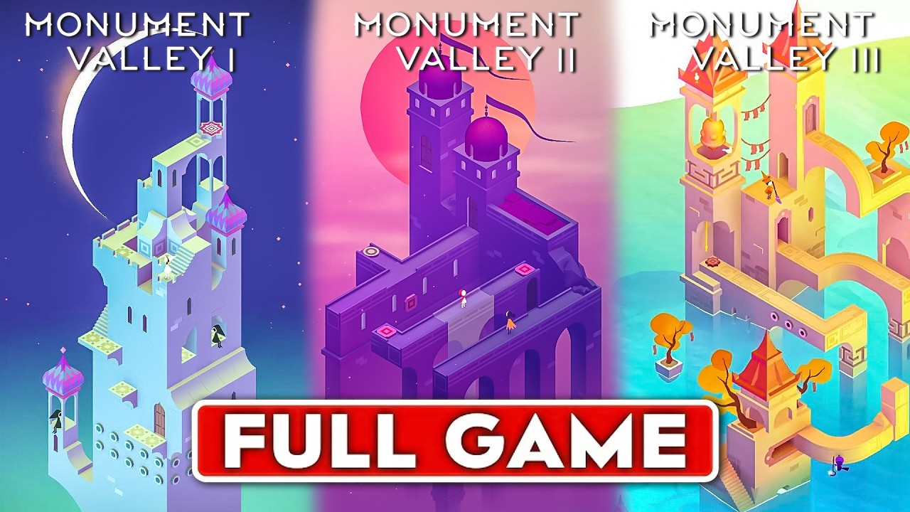MONUMENT VALLEY 1+2+3 - COMPLETE - FULL GAME - (1080P 60FPS) No Commentary