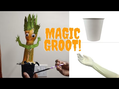 Magic Groot#easycraft #groot #amazingideas #creative #creativity #papercraft #gloves