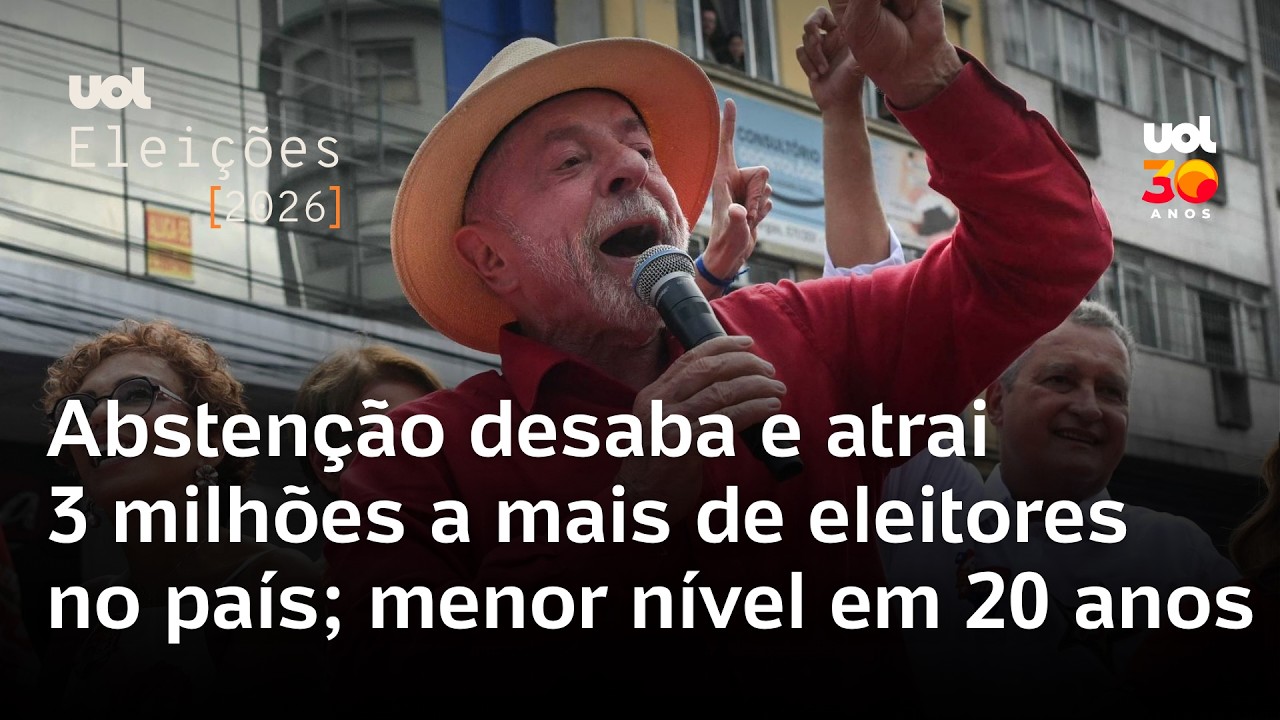 Abstenção desaba e atrai 3 milhões a mais de eleitores no país; menor nível em 20 anos