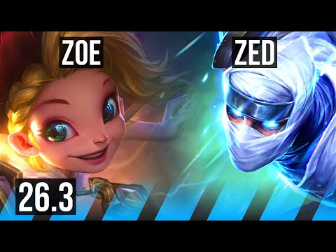 ZOE vs ZED (MID) | 57K damage, Good KDA: 19/2/17 | NA Grandmaster | 26.3