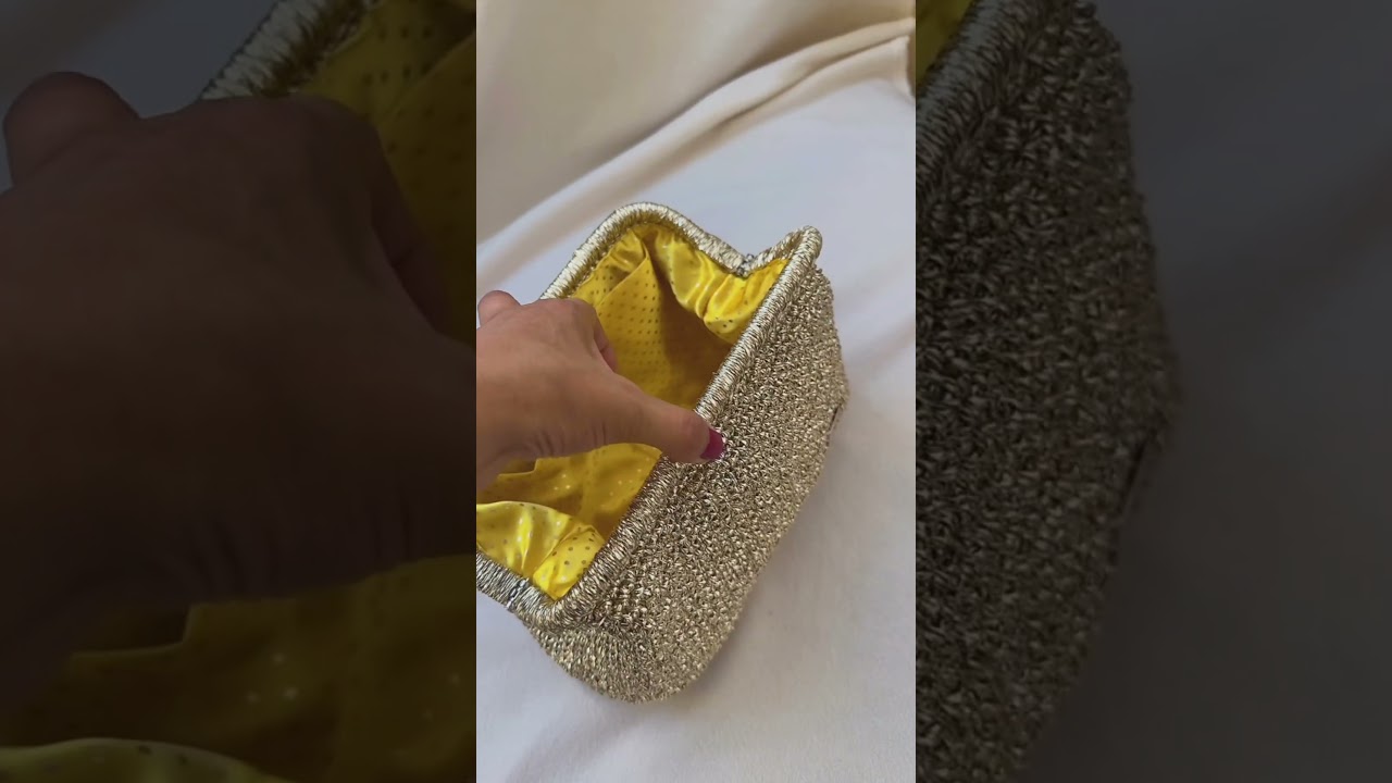 Metallic. Scholarship bag #crochet #handmade #orgucanta