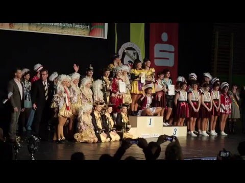 Siegerehrung Aktive - Landesmeisterschaft Karneval. Tanzsport 2016