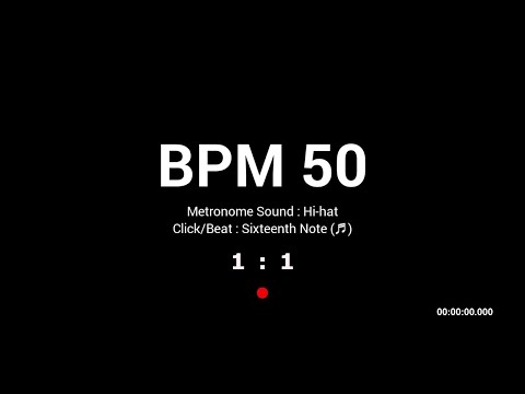 Metronome BPM 50 / Hi-hat / 16th (Half-opened)