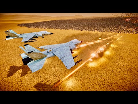 US MILITARY JET HYDRA VS 1,000,000 ZOMBIES UEBS2 ULTIMATE EPIC BATTLE SIMULATOR 2