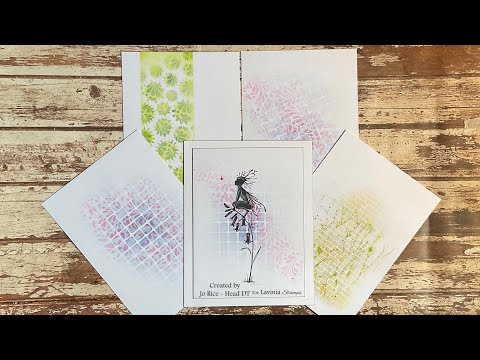 Technique Tuesday with some Double Stencilling by Jo Rice #laviniastamps #stencils