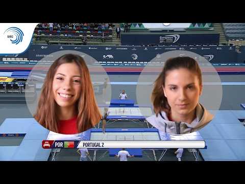 Beatriz MARTINS & Ana RENTE (POR) - 2018 Trampoline Europeans, synchro final