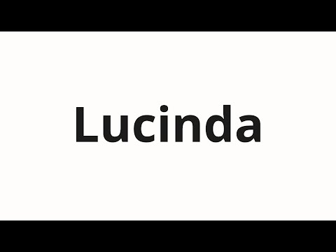 How to pronounce Lucinda
