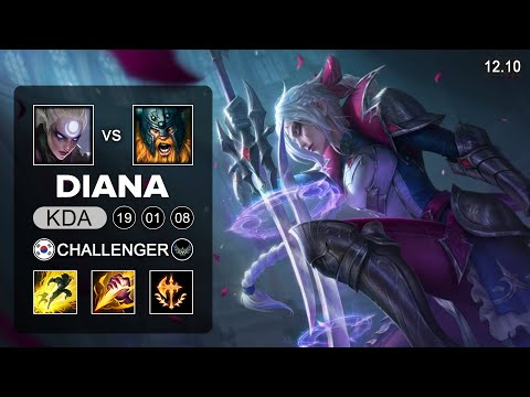 Diana vs Olaf Jungle - KR Challenger - Patch 12.10 Season 12