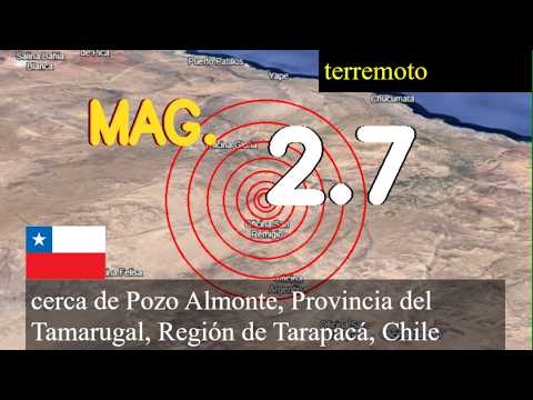 😱🚨  Terremoto cerca de Pozo Almonte, Provincia de Tamarugal, Región de Tarapacá, Chile actualizacion