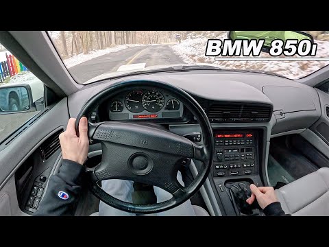 1992 BMW 850i - Driving the V12 Manual Coupe (POV Binaural Audio)