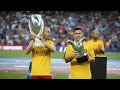 UEFA Supercup trophy and UEFA Best Player award at the Camp Nou