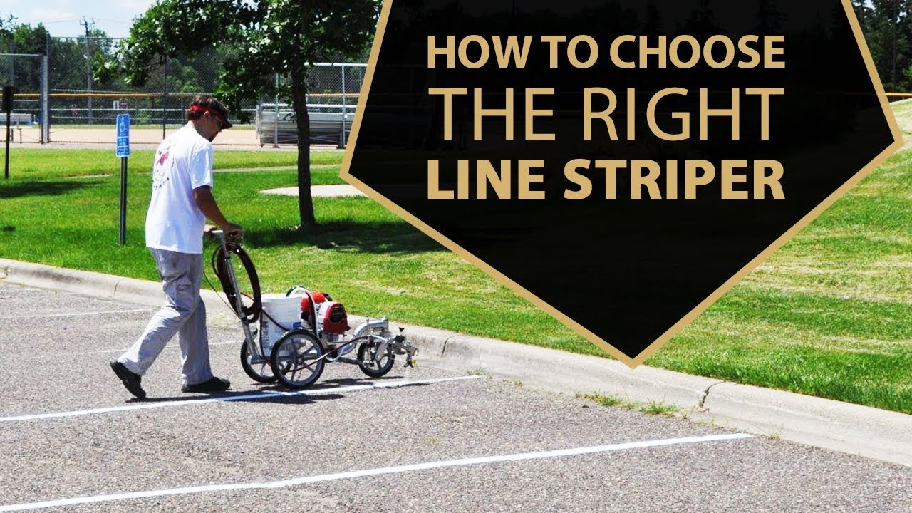 CHOOSE THE RIGHT LINE STRIPING MACHINE FOR ASPHALT PARKING LOT MARKINGS