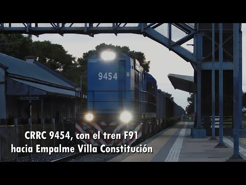 CRRC 9454, con el tren F91 hacia Empalme Villa Constitucion. (0741) 29-11-2025.