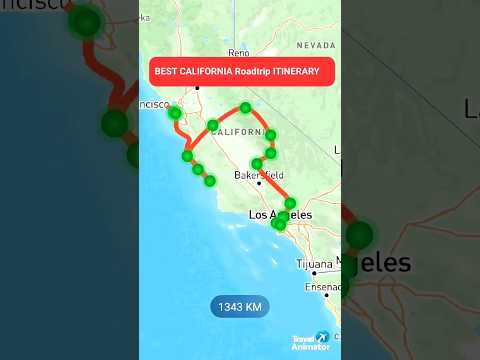 BEST ROADTRIP ITINERARY FOR CALIFORNIA,  US
