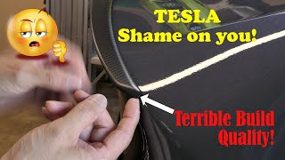 TESLA Model Y Rear Spoiler Problems! Needs Service Already. #tesla #teslamodely #epicfail