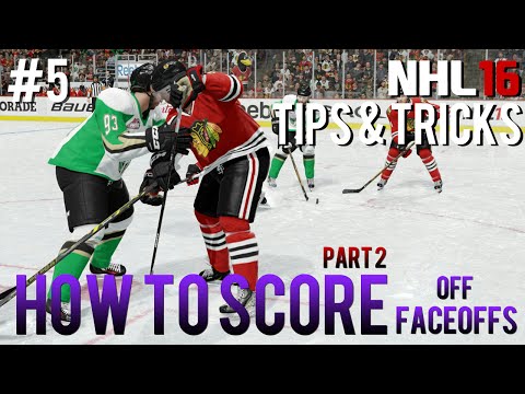 NHL 16: Tips & Tricks #5 - How to Score Off Faceoffs (Pt.2 - Faceoff Push Play)