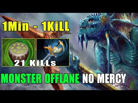 WTF Monster [Slardar] Offlane Destroyed Lane Gank Everywhere No Mercy 1Min-1KiLL (FullGame 7.24)