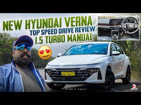 Hyundai Verna Top Speed Drive Review 1.5 Turbo Petrol Manual | Fast Futuristic Ferocious