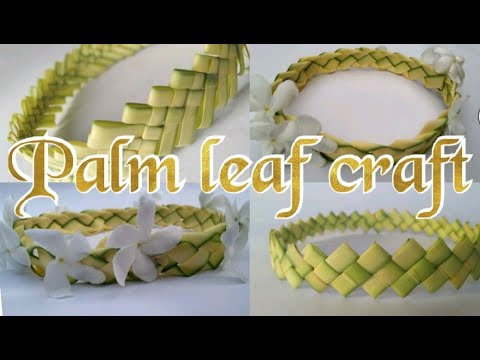 #Palm leaf craft// tiyara from palm leaf.