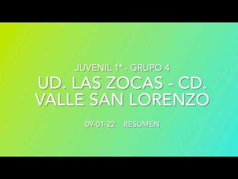 13-0!!! RESUMEN UD. Las Zocas  vs CD. San Lorenzo-Constancia . Juvenil 1ª, grupo 4.- 09-01-22