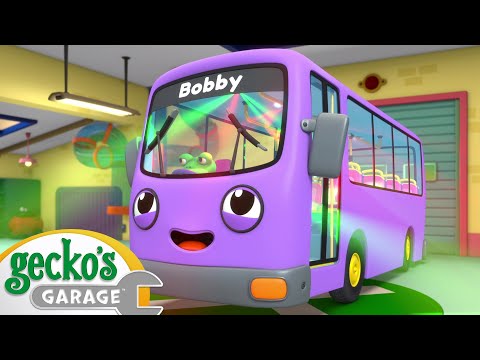 Wheels on The Bus PARTY SONG | Gecko's Garage Songs｜Kids Songs｜Trucks for Kids