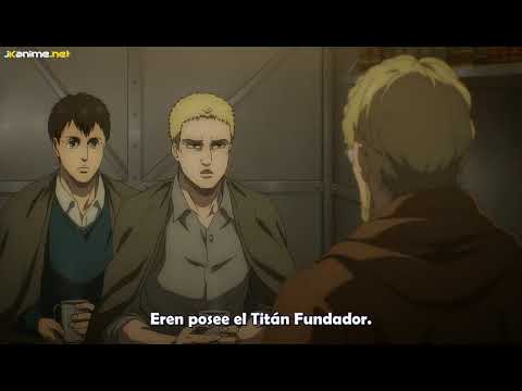 bertolt y Reiner le dicen a zeke sobre su padre y eren