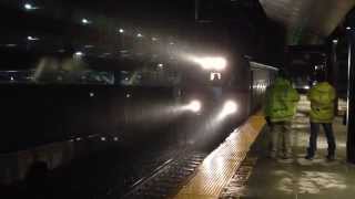 preview picture of video 'First 'Dinky' train arrives at new Princeton Station'