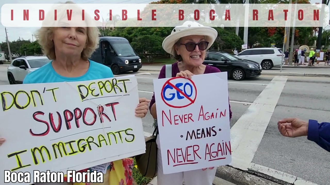 Release the Epstein Files GEO Protest Boca Raton August 9 2025