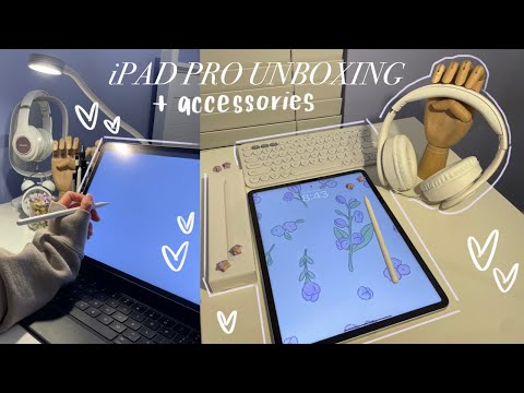 2022 iPad Pro Unboxing [12.9”] + Accessories 🎧 ASMR