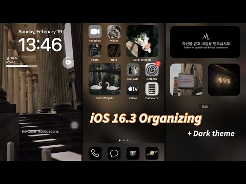 🖤 iOS 16.3 + Organizing my iPhone8 ( Dark theme ) #organizing  #iphone #iphone8