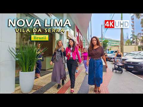 🇧🇷 Is VILA DA SERRA the New Luxury Center of Greater Belo Horizonte? — Walking in Nova Lima 【 4K 】