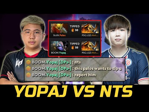 NOTHINGTOSAY VS YOPAJ MID BATTLE - 12000MMR VS NEW BOOM ESPORTS MID DOTA 2