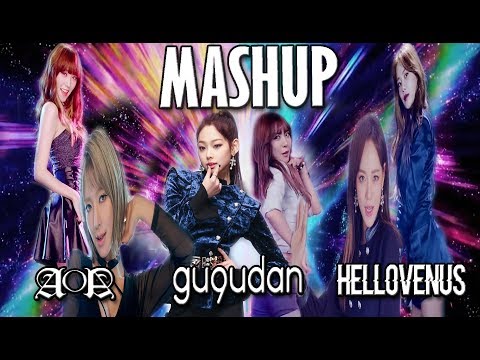 Gugudan & AOA & Hello Venus - The Sticky Bing  Boots Ft. Ariana Grande  MASHUP