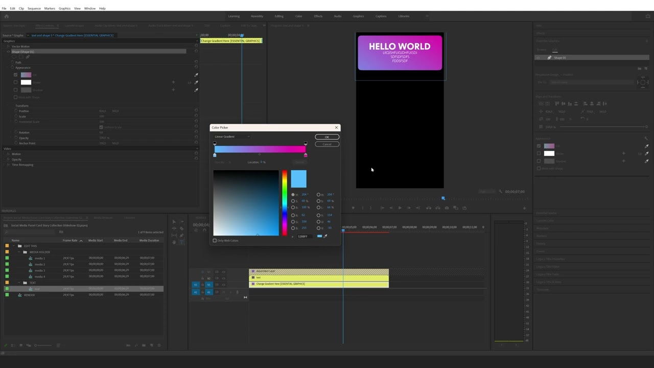 How to use and edit Story Format Templates in Premiere Pro