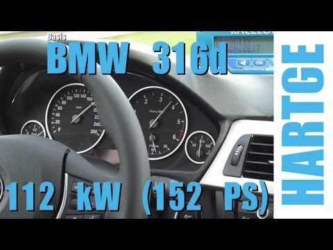 BMW 316d F30 Test Drive with HARTGE Engine Upgrade 80 - 180 km/h