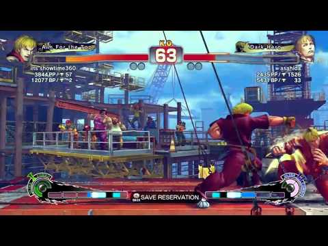 SSF4 AE: Its showtime360 (Ken) VS asahida (Cody)
